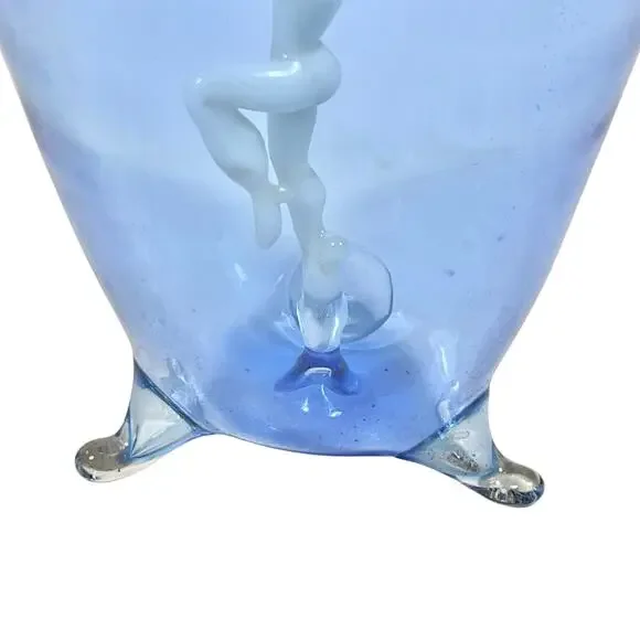 Vintage Bimini Blue Glass Liqueur Decanter Set by Fritz Lampl Blown Art 1920s - Picture 7 of 11